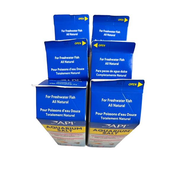 Huge Lot API Aquarium Salt For Freshwater Fish All Natural of 6 packs 216oz NEW - Picture 2 of 3